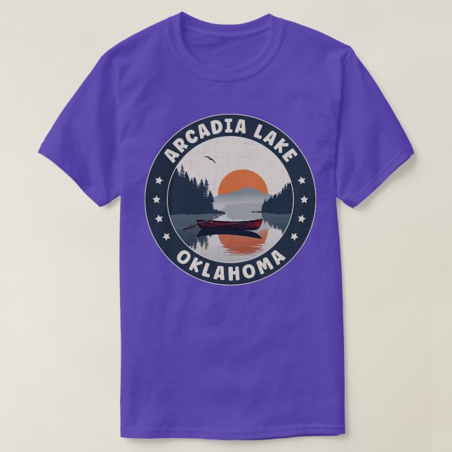 Arcadia Lake Oklahoma Sunset T-Shirt (Design Front)