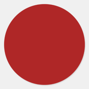 Arcadia red solid color classic round sticker