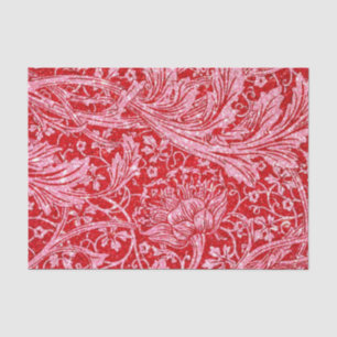 Arcadia, vintage pattern, soft red and white tissue paper