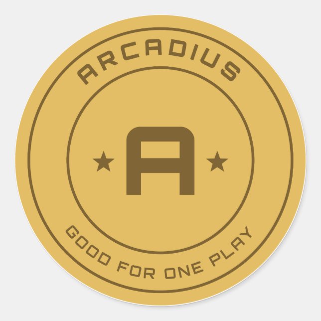 Arcadius Arcade Token Sticker (Front)