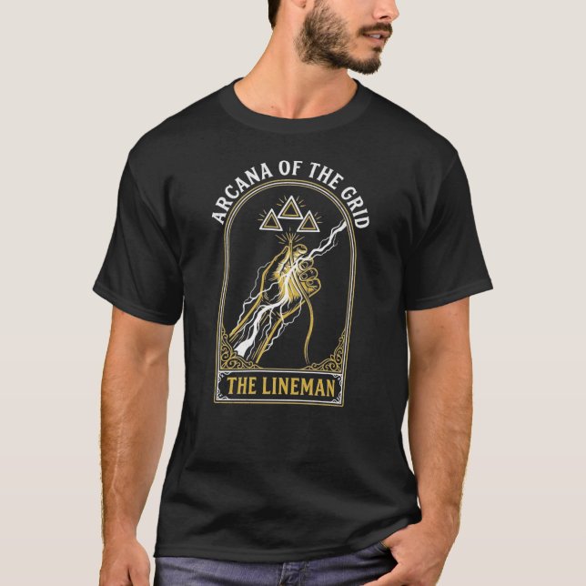 Arcana Of The Grid Lineman Gift T-Shirt (Front)
