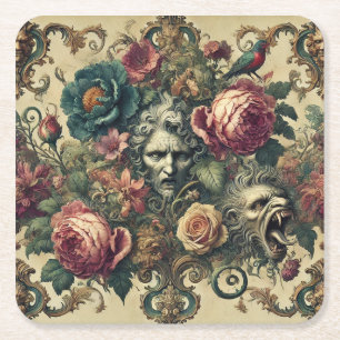 Arcane Atelier – Gothic Baroque Square Paper Coaster