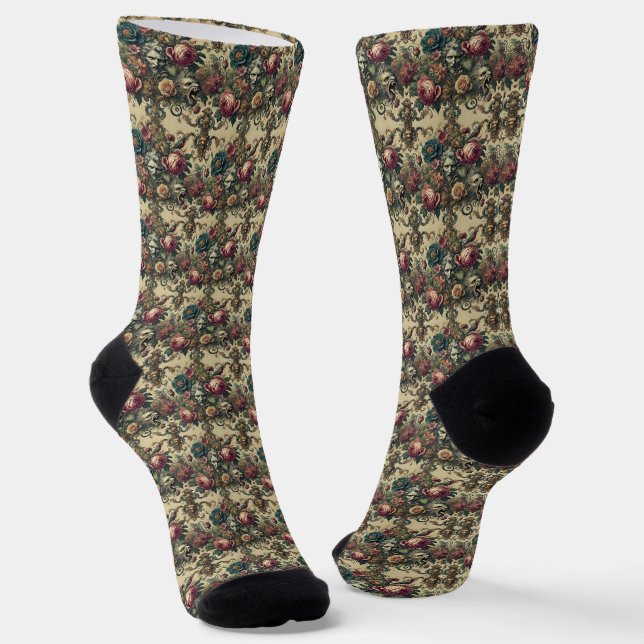 Arcane Atelier – Gothic Victorian Delierium Socks (Angled)