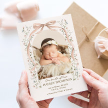 Arch Blooms Baby Announcement