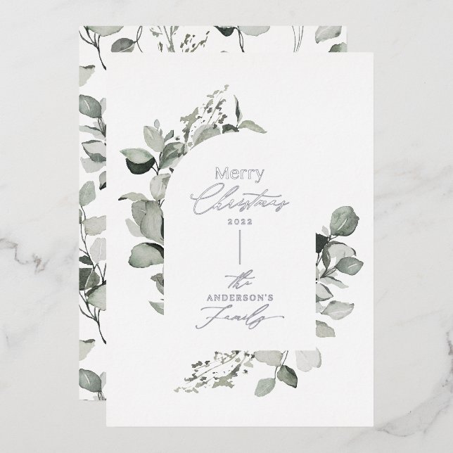 Arch botanical elegant modern Christmas script (Front/Back)