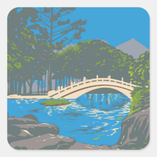  Arch Bridge Guanghua Pool Square Sticker