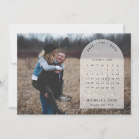 Arch calendar photo Save the Date Invitation