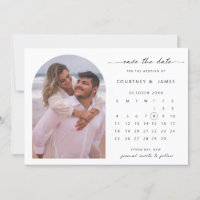 Arch calendar photo Save the Date Invitation