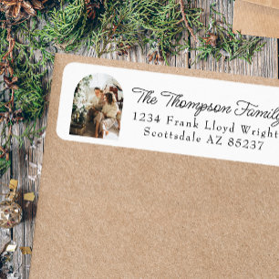 Arch Christmas Family Photo Return Address Mailing