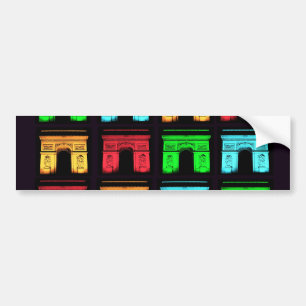 Arch De Triumph Collage, Arch De Triumph Collage Bumper Sticker