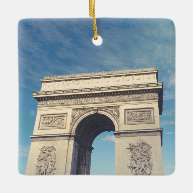 Arch de Triumph Postcard Ceramic Ornament (Front)