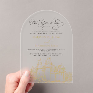 Arch Fairy Tale Acrylic Wedding Invitation