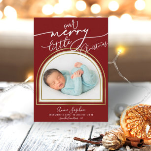 Arch Frame Christmas Birth Announcement