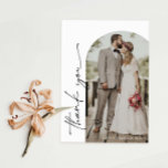 Arch Frame Wedding Photo Thank You Card<br><div class="desc">Minimalist and modern wedding thank you card. Text and messages can be edited on the back of the card. For more advanced customisation of this design,  e.g. changing layout,  font or text size please click the "CUSTOMIZE" button above. Please contact me for any questions!</div>