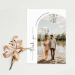 Arch Frame Wedding Photo Thank You Card<br><div class="desc">Minimalist and modern wedding thank you card. Text and messages can be edited on the back of the card. For more advanced customisation of this design,  e.g. changing layout,  font or text size please click the "CUSTOMIZE" button above. Please contact me for any questions!</div>