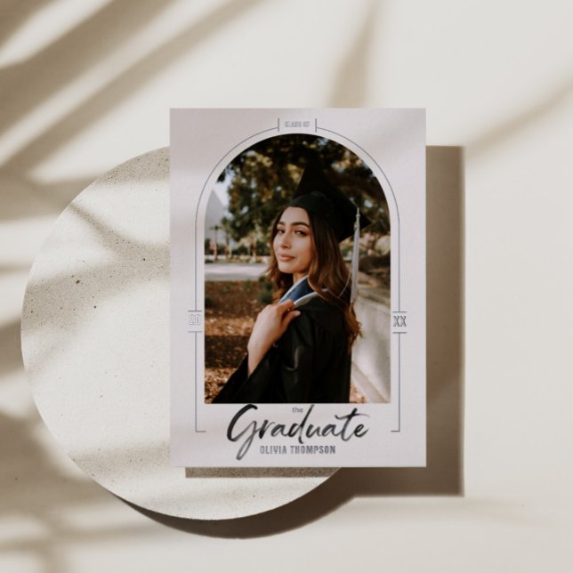 Arch Graduation Announcement  Silv Foil Invitation (Creator Uploaded)
