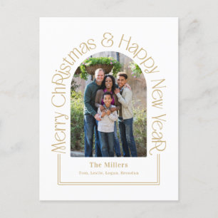Arch Greeting Editable Colour Holiday Card Postcar