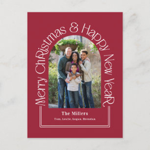 Arch Greeting Editable Colour Holiday Card Postcar