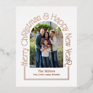 Arch Greeting REAL FOIL Holiday Card Postcard