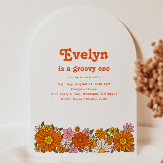 Arch Groovy Birthday Party Invitation