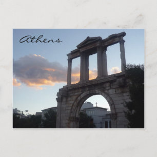 arch hadrian athens postcard