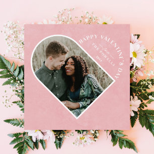 Arch Heart Valentine's Day Photo Card - Pink