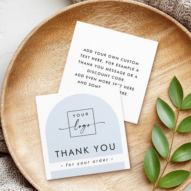 Arch light dusty blue business thank you insert (Arch light dusty blue business thank you insert)