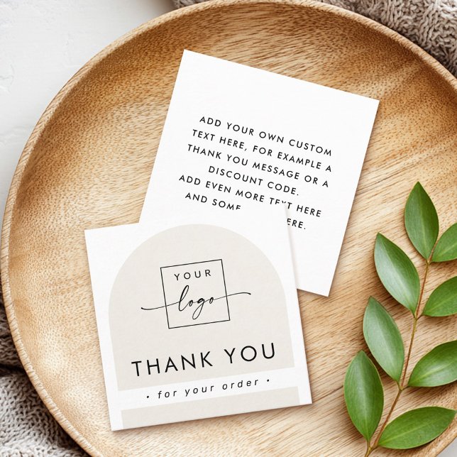 Arch light tan brown business thank you insert (Arch light tan brown business thank you insert)