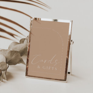 Arch Minimalist Tan Cards & Gifts Wedding Sign