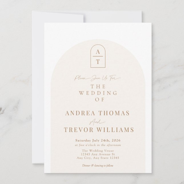 Arch | Minimalist Wedding Invitations (Front)