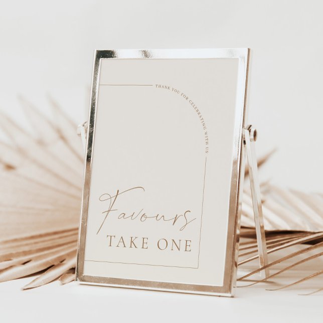 Arch Modern Calligraphy Favours Wedding Sign Invitation (Creator Uploaded)