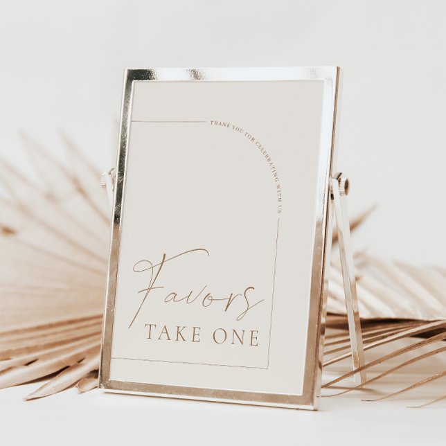 Arch Modern Calligraphy Favours Wedding Sign Invitation (Creator Uploaded)