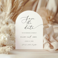 ARCH Modern Minimalist Calligraphy Save the date 