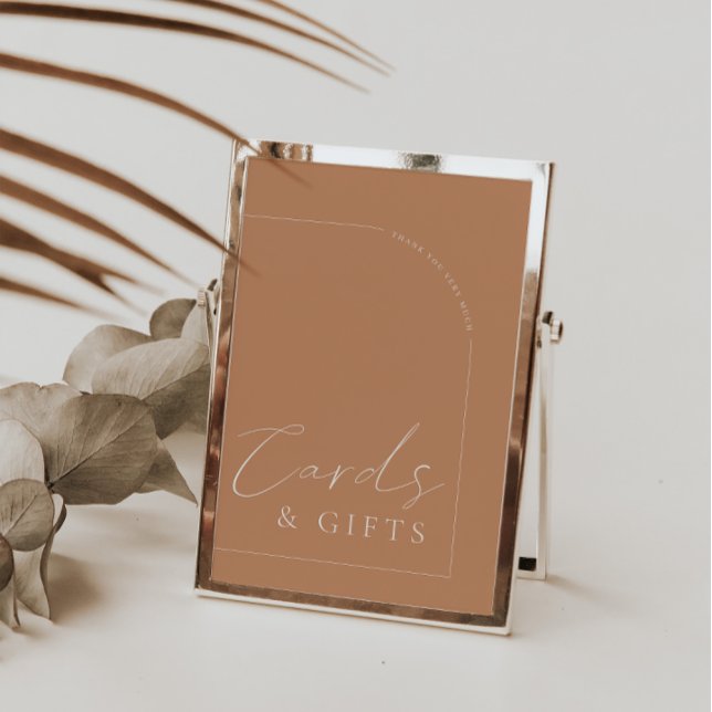 Arch Modern Rust Cards & Gifts Wedding Sign (Creator Uploaded)