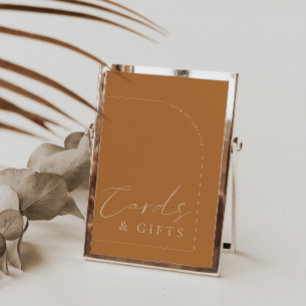 Arch Modern Terracotta Cards & Gifts Wedding Sign