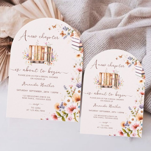 Arch New Chapter Begins Bridal Shower  Invitation (Creator Uploaded)