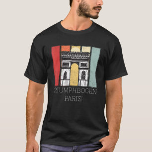 Arch Of Triumph Paris Retro France City Love T-Shirt