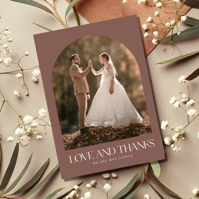 Arch Photo Boho Wedding Thank You  Card (Arch Photo Boho Wedding Thank You Card)
