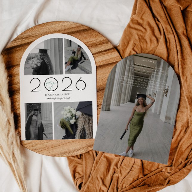 Arch Photo Collage Graduation Invitation (Creator Uploaded)