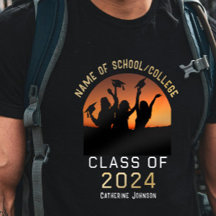 Arch Photo Graduation Class of 2024 Custom Name  T-Shirt