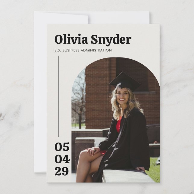 Arch Photo Graduation Party Invitation (Front)
