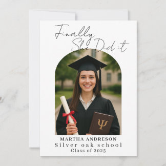 Arch Photo Graduation Party Invite Announcement