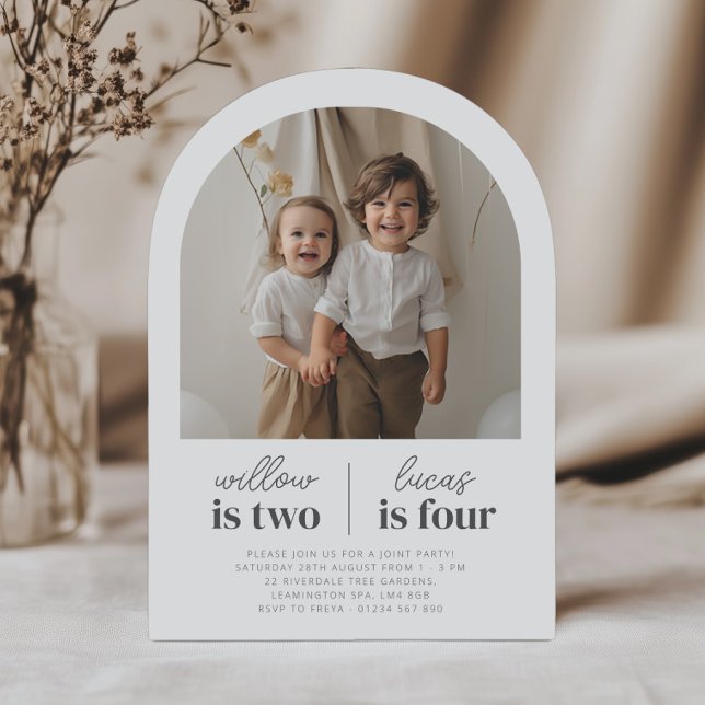 Arch Photo - Joint Birthday Invitation (Creator Uploaded)