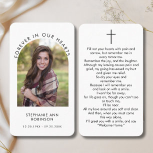 Arch Photo Memorial Funeral Prayer Card
