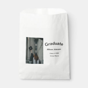 arch photo modern elegant simple  graduation party favour bags