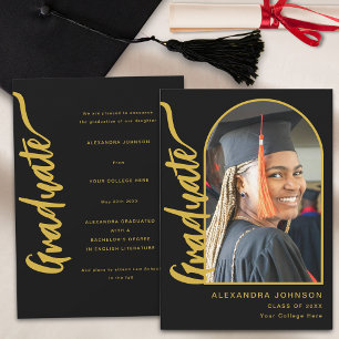 Arch Photo Modern Graduation Announcement