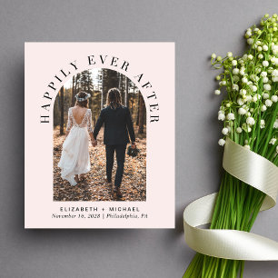 Arch Photo Pink Wedding Reception Invitation