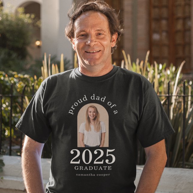 Arch Photo Proud Dad of 2025 Graduate T-Shirt (Creator Uploaded)