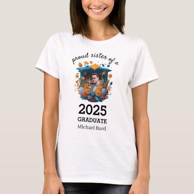Arch Photo Proud Sister of 2025 Graduate T-Shirt (Front)