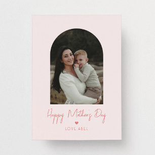 Arch Photo Script Heart Happy Mother's Day Card